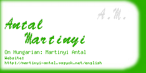 antal martinyi business card